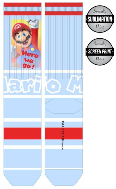 SUPER MARIO - Mario Men's Mixed Media Sublimated Sock