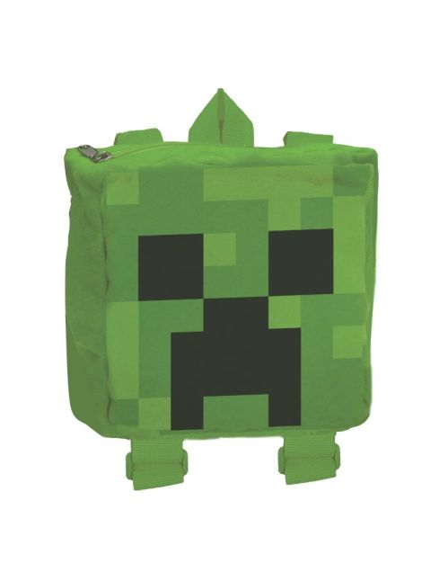 MINECRAFT - Creeper Plush with Straps & Pocket Kids Backpack