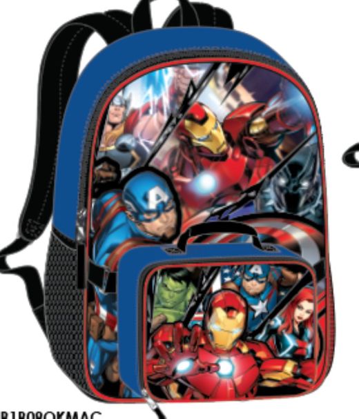 MARVEL  Backpack with Lunch bag