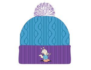 ROCKO'S MODERN LIFE - Nepped Pom Cuff Beanie Purple Blue