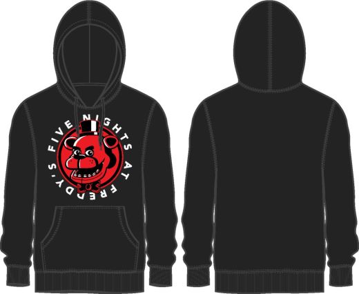 FIVE NIGHT'S AT FREDDYS - Red Logo Black Pullover Hoodie