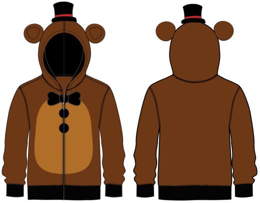 FIVE NIGHTS AT FREDDYS - Freddy YOUTH Zip Hoody With Hat Brown