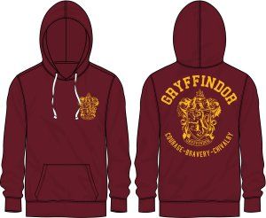 HARRY POTTER - GRYFFINDOR FRONT AND BACK HOODIE PPK (S-1,M-2,L-2,XL-2,XXL-1)