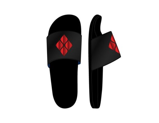 BATMAN - Harley Satin/Met Embroidery PVC INJ Athletic Slide Slipper