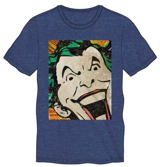 DC COMICS -  JOKER - Joker Vintage Comic Face Men's Navy Tee