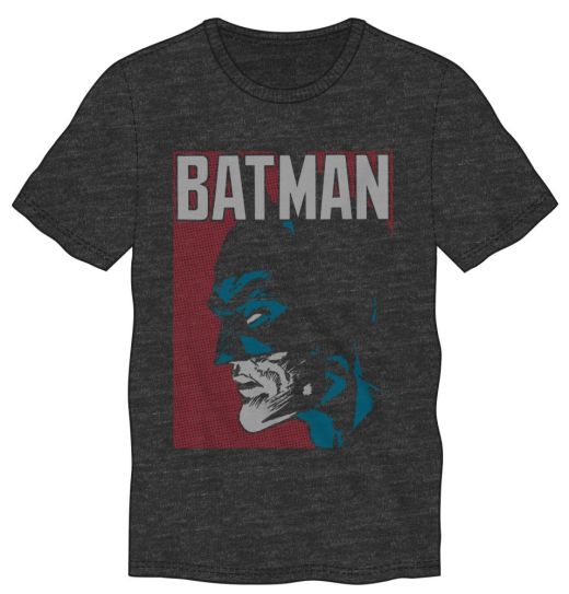 BATMAN -  Batman Side Face Poster Men's Charcoal Tee