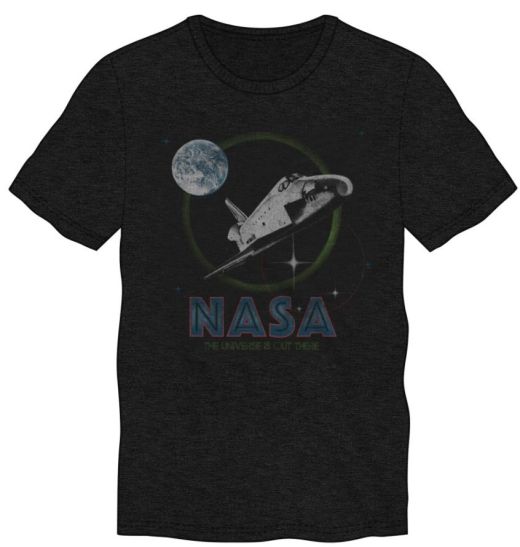 BUZZ ALDRIN - NASA - The Universe Is Out There Men's Black Tee