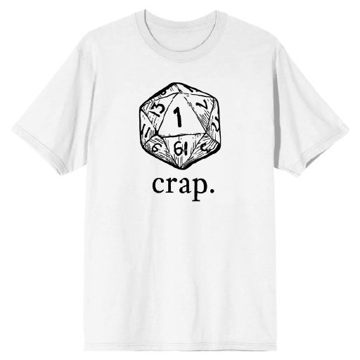 DUNGEONS AND DRAGONS - Craps Men's White Tee PPK (S-1,M-2,L-2,XL-1)