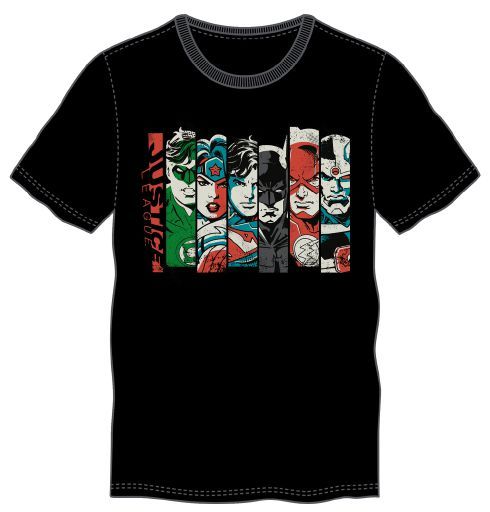DC Comics - Justice League-  Motif Adult Tshirt PPK (S-1 M-2 L-2 XL-1)