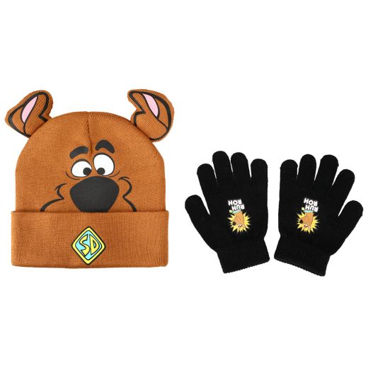 SCOOBY DOO - Big Face Beanie and Glove Set