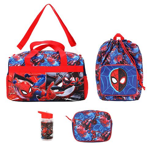 Marvel Spider-Man Kids 18" Duffle Bag 4 Piece Set