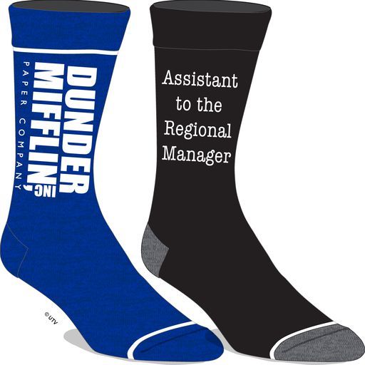 THE OFFICE - Dunder Mifflin Blue Black Casual 2 Pair Pack