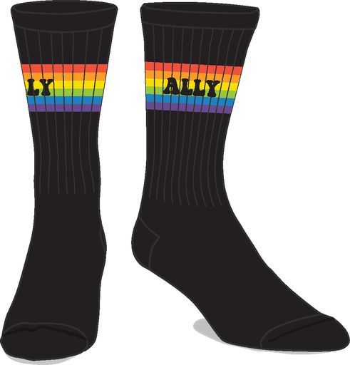 GENERIC - Ally Pride Athletic Crew Black