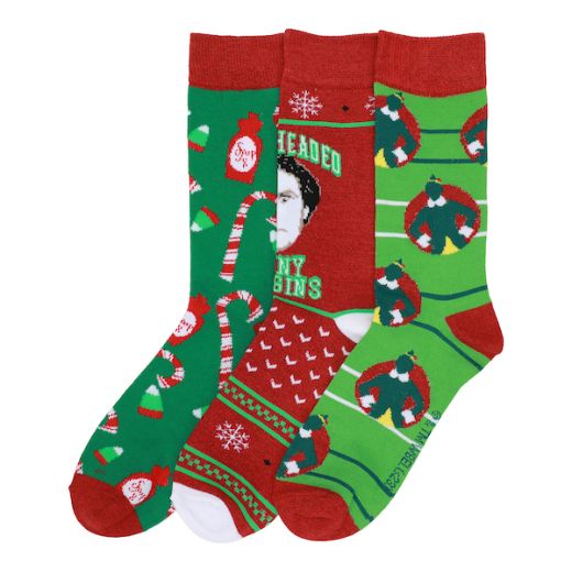 ELF - 3 PK AOP CREW SOCKS