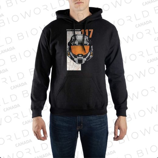 HALO - Infinite Master Chief 117 Men's Black Hoodie 6PPK (S-1,M-2,L-2,XL-1)