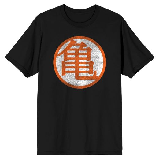 Dragon Ball - Kame House Anime Cartoon Symbol Mens Black Shirt