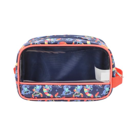 Disney - Lilo & Stitch -Dual Compartment Toiletry Kit (3 Clear Travel Bottles included)
