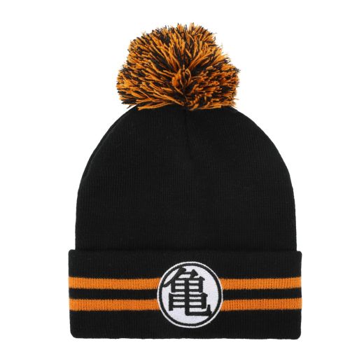 Dragon Ball Z Kanji Turtle Symbol Roll Cuff Pom Beanie