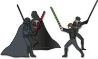 STAR WARS - 2 PACK LAPEL PINS - VADER AND LUKE