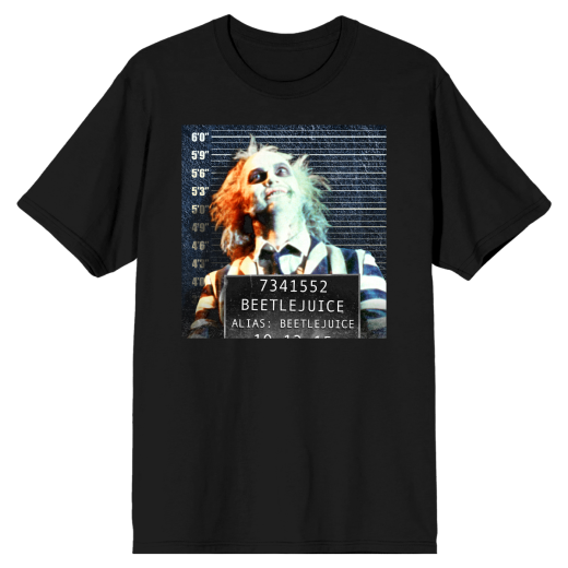 BEETLEJUICE - Mug Shot Mens Black Tee