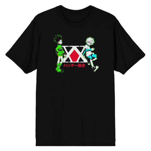 Hunter X Hunter Kanji Gon Killua Black T-Shirt