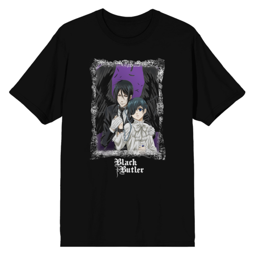 Black Butler Sebastian Michaelis & Ciel Phantomhive Black T-Shirt