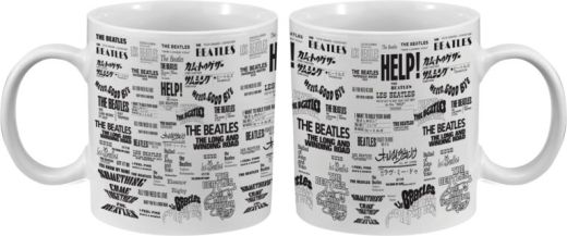 THE BEATLES - Singles Collection Black & White 20 oz. Ceramic Mug