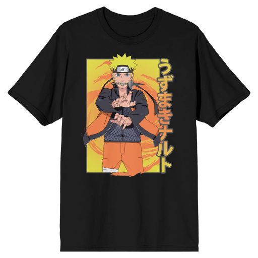 NARUTO - Shippuden NARUTO - Uzumaki Mens Black Graphic Tee