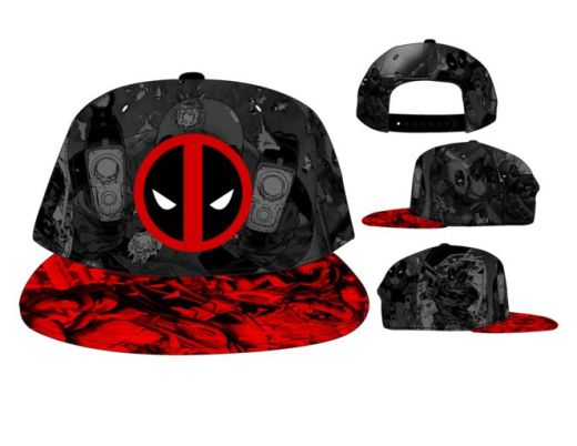 Marvel Deadpool Logo Comic Action Scene Snapback Hat