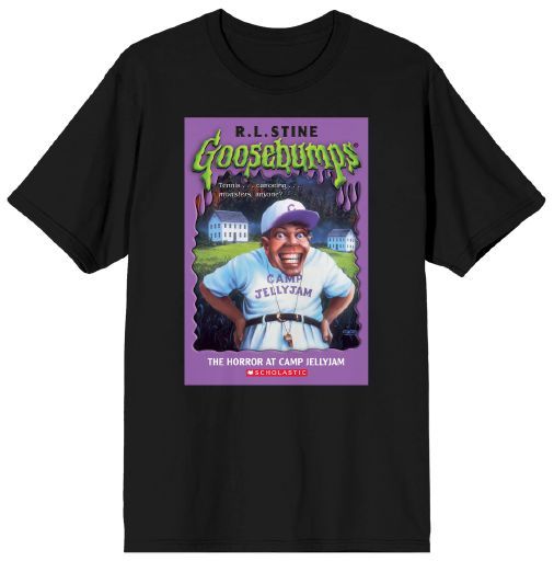 GOOSEBUMPS - The Horror at Camp Jellyjam Mens Black Tee