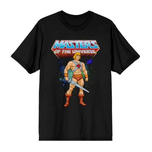 MASTERS OF THE UNIVERSE - He-Man Holding Sword Men's Black Tee 8PPK (S-1,M-2,L-2,XL-2,XXL-1)