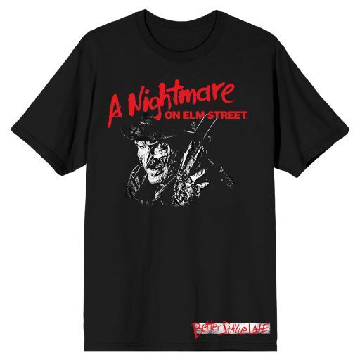 NIGHTMARE ON ELM STREET - Better Stay Up Late Mens Black Tee