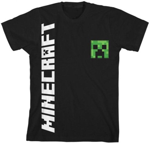 MINECRAFT - Boys Creeper Black Tee PPK (XS-1,S-2,M-2,L-2,XL-1)