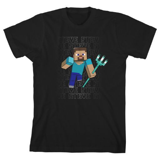 MINECRAFT - Steve Youth Black Tee