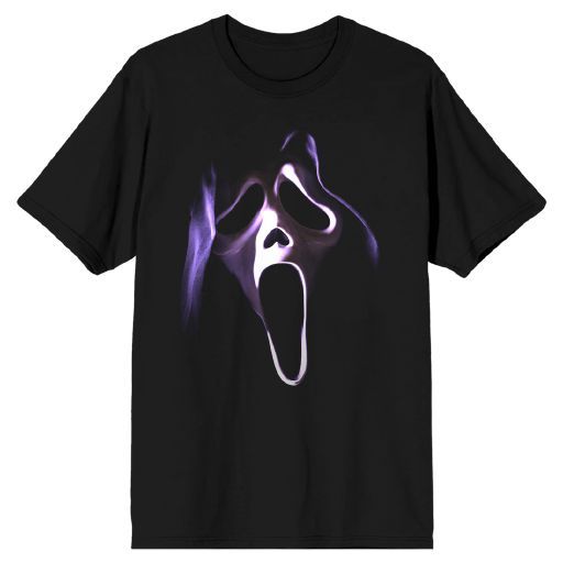 GHOSTFACE - White Mask in Hood Mens Black Tee