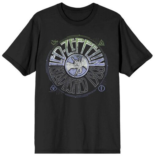 LED ZEPPLIN - Established 1968 Mens Black Tee