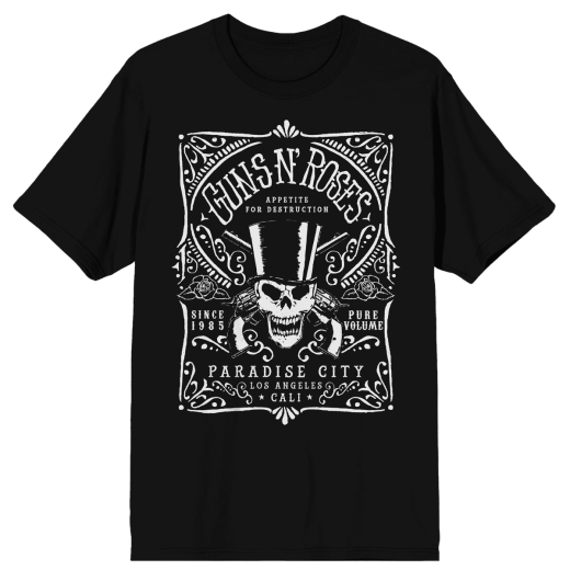 GUNS N ROSES - Paradise City Mens Black Tee