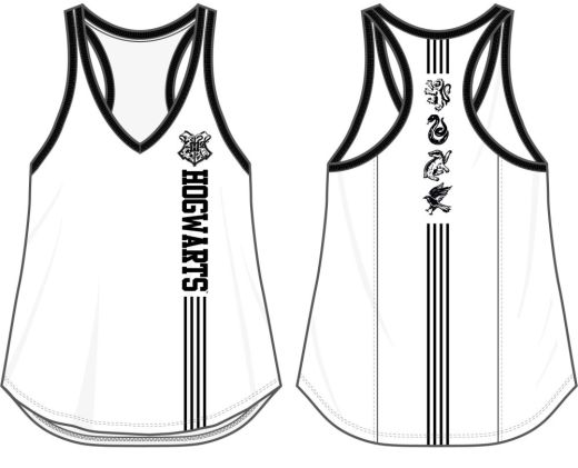 HARRY POTTER – Hogwarts White W/ Black Edge Tank