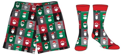 GENERIC - Santa Face Boxer/Socks Set